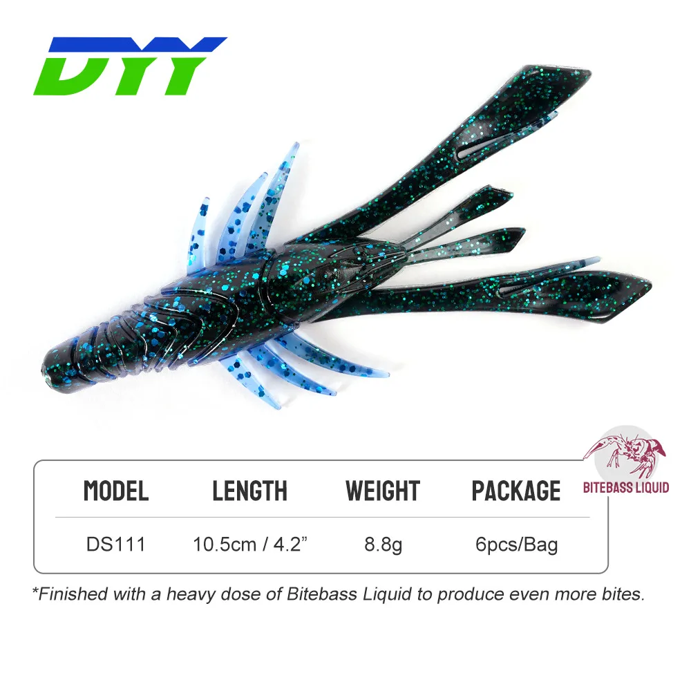 DYY Kicker Craw – Señuelo de silicona para lubina 10,5 cm - imagen 3