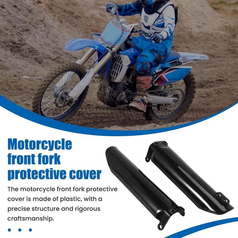 Motocicleta Frente Fork Absorber Protector, Dirt Bike Covers, protetores de plástico para 110CC, 125CC, 140CC, 150C, 160CC, Pit Bike, 1 par