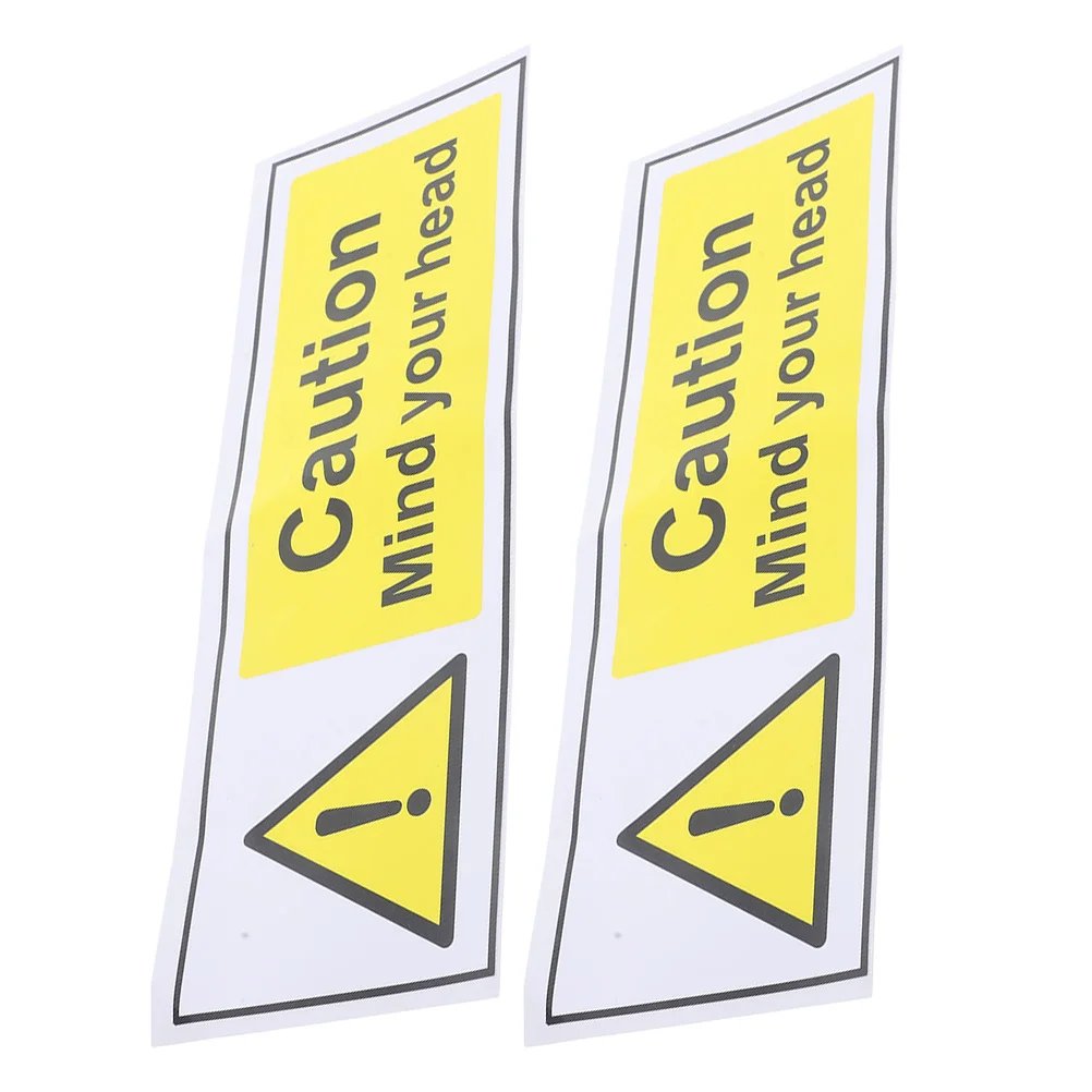 

2pcs Safety Identification Stickers Pp Synthetic Paper Water Oil Resistant Warning Signs For Industrial Equipment Schools
