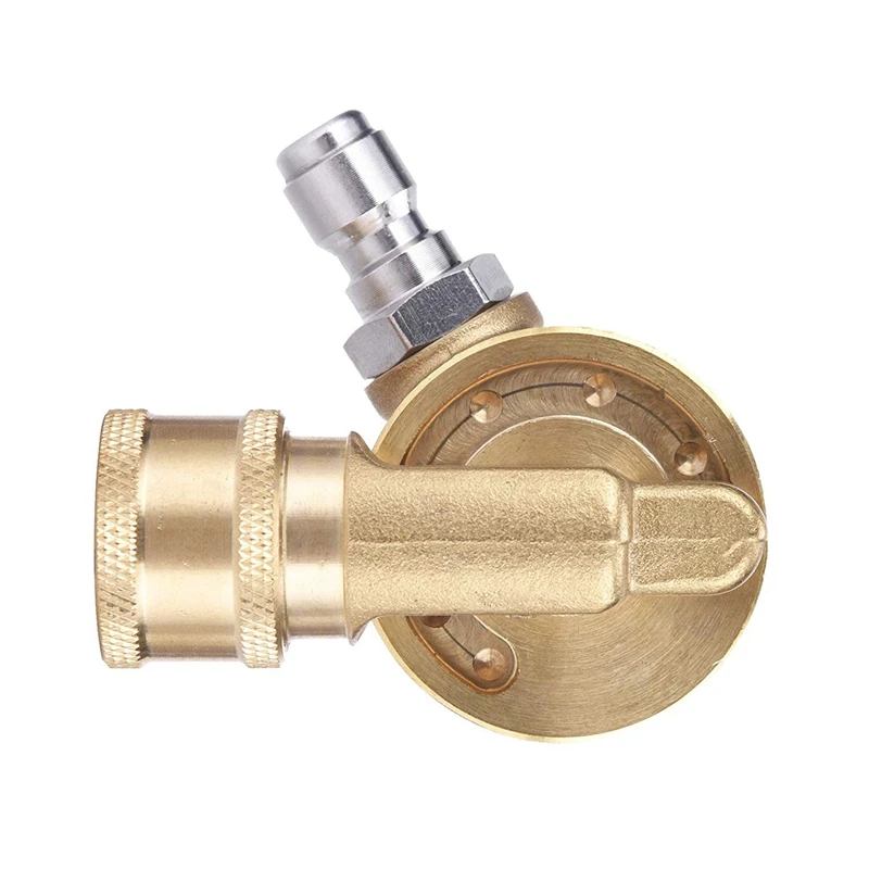 

4500Psi 1/4Inch Quick Connection Pivoting Coupler for Pressure Washer Nozzle Gutter Cleaner Attachment Gutter Cleaning 240Degree