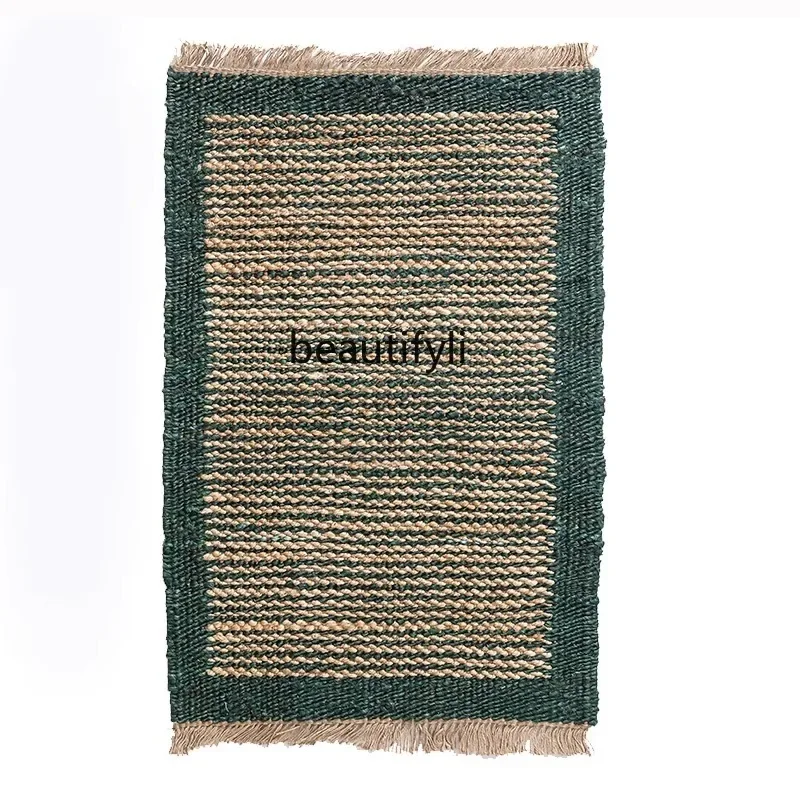 Carpet living room India imported color frame jute hand woven corridor bedside blanket