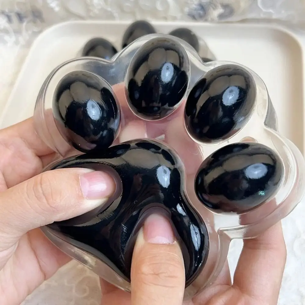 New Super Large Cat Paw Squishy Toy Black Transparent Decompression Toy Soft Slow Rebound Squeeze Toy Children Gifts