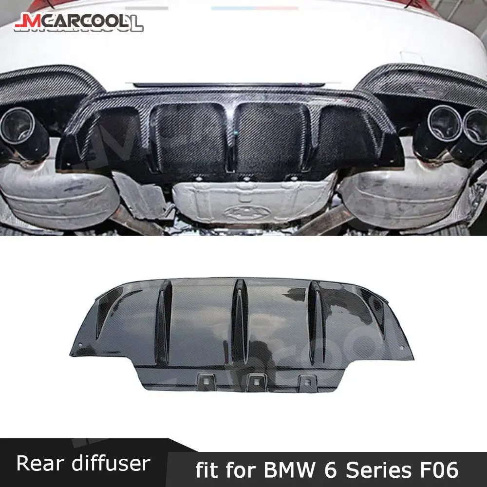 

JMCARCOOL Carbon Fiber Car Rear Bumper Diffuser FRP Prime Lip Guard for BMW 6 Series F06 F12 F13 M6 M Sport 2013-2016