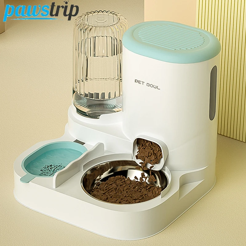 Cat Automatic Feeder Drinking Bowl Pet Water Dispenser for Puppy Cat Combination Grain Storage Bucket Cat Accessories