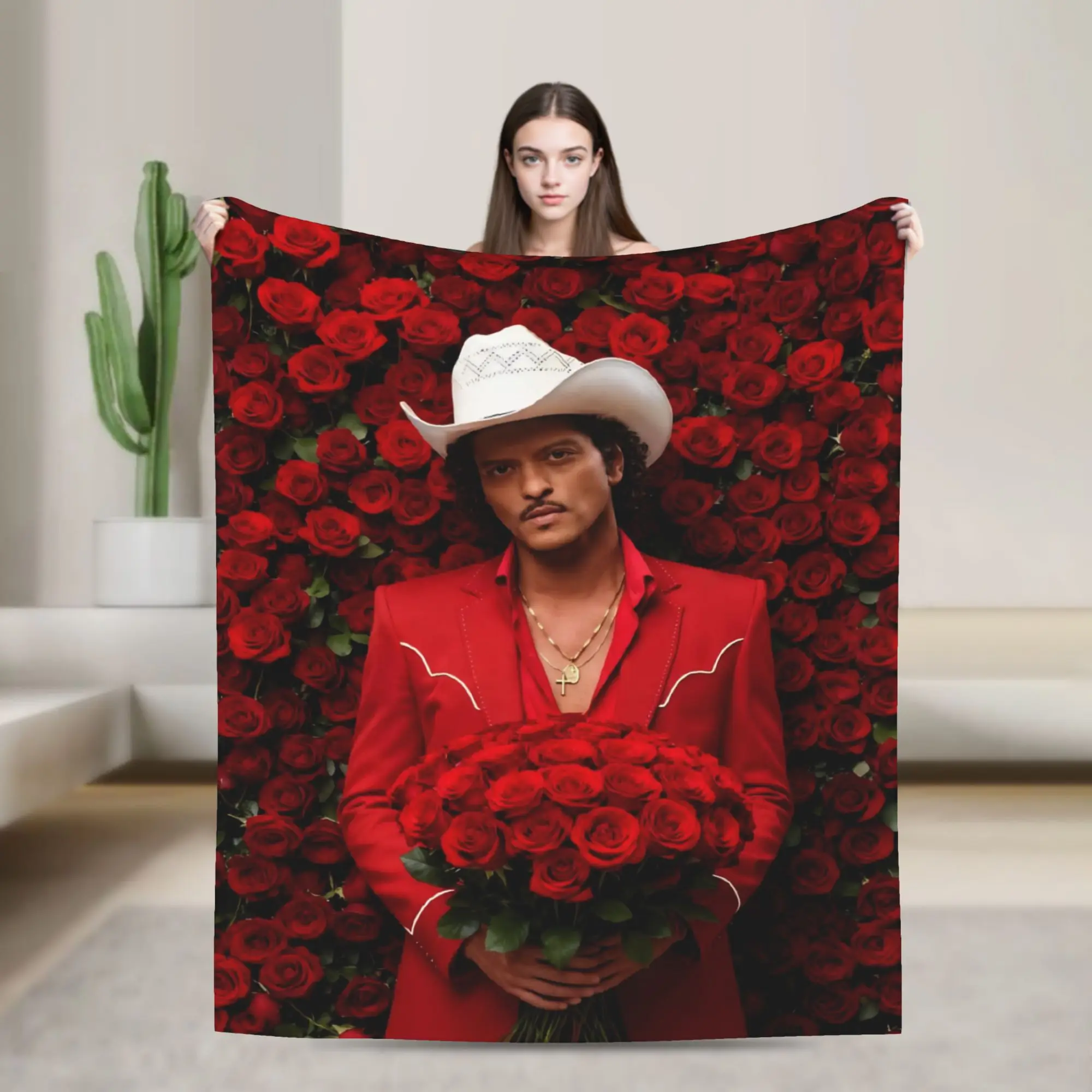 BrunoS Mars The Romantic Tour  Blanket Ultra-Soft Coral Fleece Plush Healing Present  Throw Blankets Bedspread