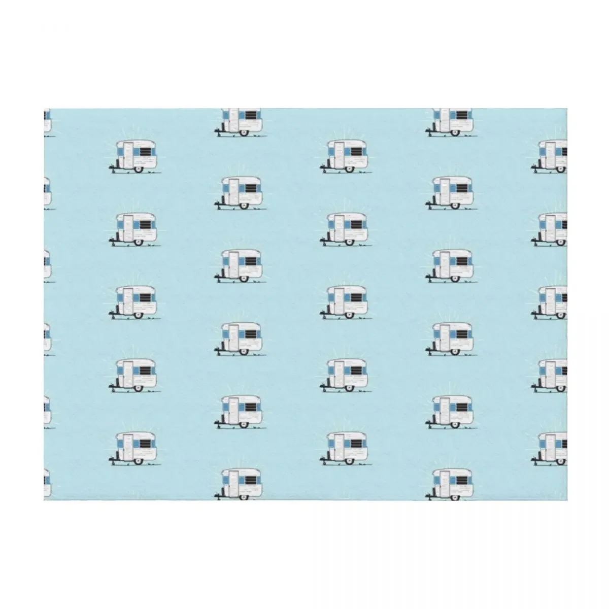 

Little Blue Vintage York Caravan Illustration Throw Blanket Thin Fashion Sofas Blankets For Bed Sofa Quilt Blankets
