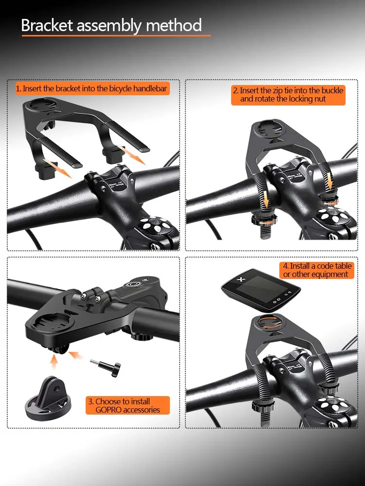 Fahrrad Lenker Computer Halter Leichte MTB Fahrrad Code Tabelle Basis Rennrad Code Meter Befestigungs Basis für Garmin/Wahoo/Bryton – Detail 7