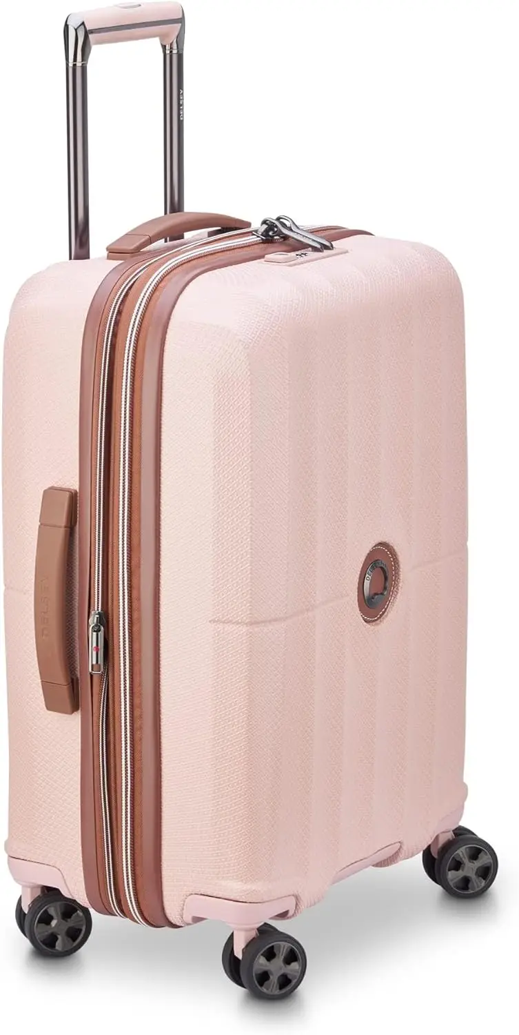 DELSEY Paris St. Tropez Hardside Expandable Luggage with Spinner Wheels, Pink, Carry-on 21 Inch