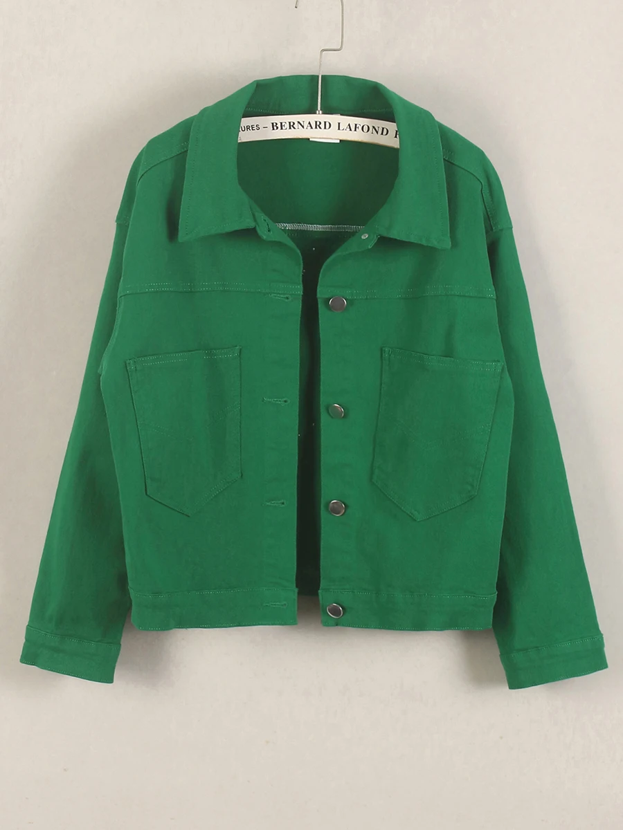 

Свободный крой, джинсовая куртка, женская весенне-осенняя повседневная верхняя одежда, эластичный топ большого размера с пятиконечной звездой, украшенный