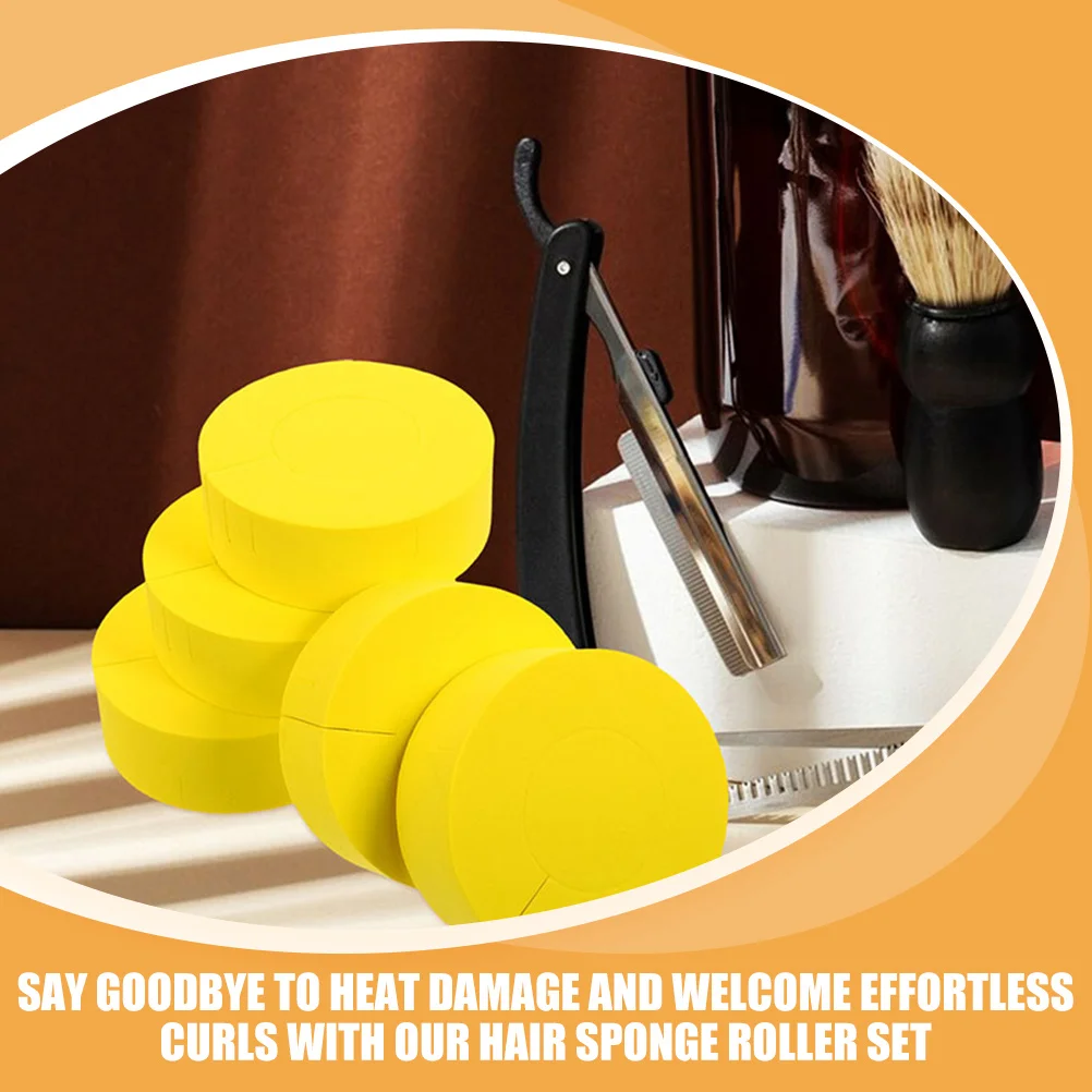 

Набор из 6 шт., кольцо-губка для фигурных щипцов для завивки длинных густых волос, инструмент для укладки без тепла, губка для завивки волос, кольцо