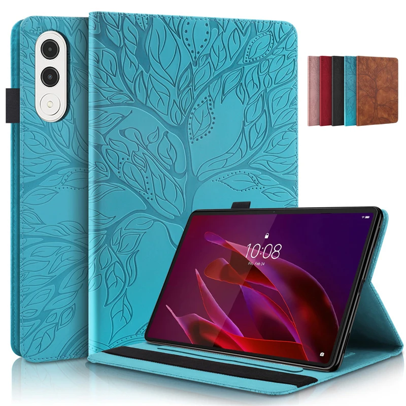 Funda For Lenovo Yoga Tab 11.1 Case TB710FU TB710FC Emboss Tree Flip Wallet Stand Cover For Lenovo Yoga Tab 11.1 inch Case