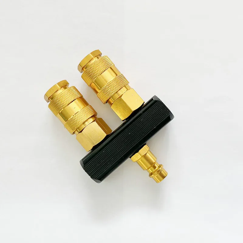 

1/4'' European Style Air Quick Connector 2 Lines Separated Pneumatic Tool Aluminum Material Air Compressor Part Air Hose Coupler