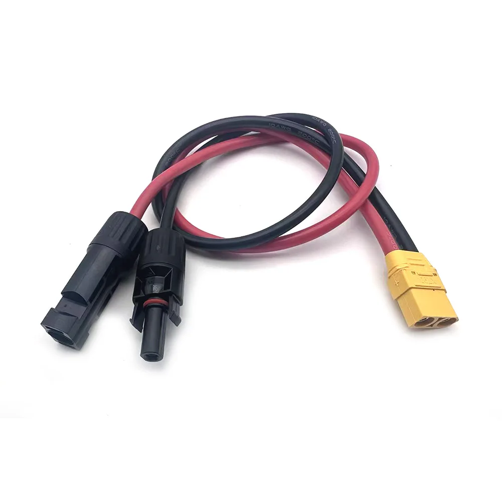 50CM Solar Connector to XT90- F Adapter 10AWG CableConnect Solar Panel Charge Cable for Solar Generator Portable Power Statio ﻿