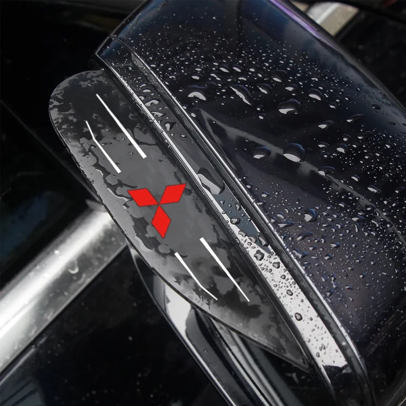 Car Rear View Mirror Rain Cover Sun Visor Car Accessories For Mitsubishi Ralliart Lancer 9 10 ASX Outlander Pajero L200