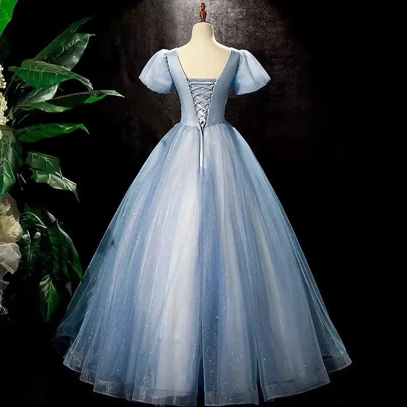 Robe de Rhbrillante avec appliques en tulle, robe de Quinceanera, fête d'anniversaire, quelle que soit la occasion formelle, 15