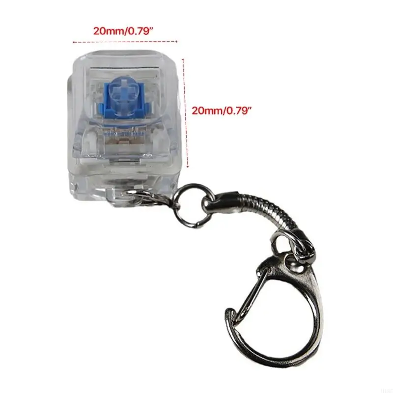 918C 1 Bàn Phím Cơ Công Tắc Bút Thử Móc Khóa Đồ Chơi Công Cụ Giảm Căng Thẳng Có Đèn LED 1 Phím