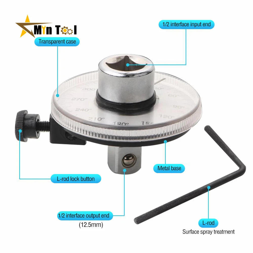 Angle Torque Gauges Torque Wrench Torquemeter Dial Angle Rotation Wrench Measuring Automotive Meter Hand Tool