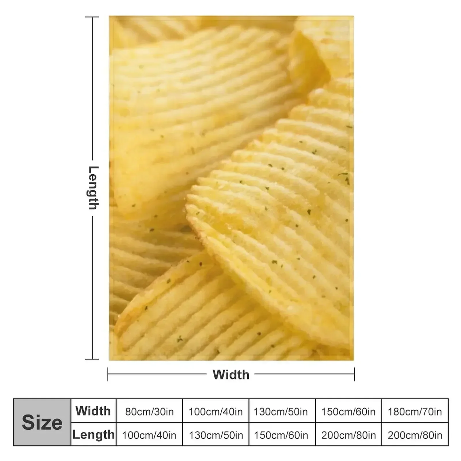 Ruffled Potato Chips Throw Blanket couch cozy soft plush fuzzy picnic outdoor blanket