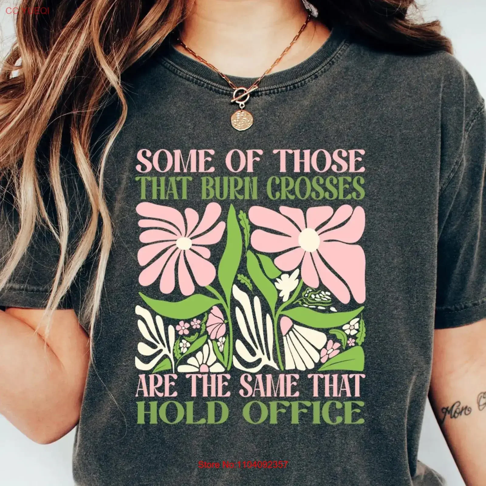 Some of Those That Burn Crosses are the Same Hold Office T Shirt anti maga who cross vintage Washed Stylish Comfortable