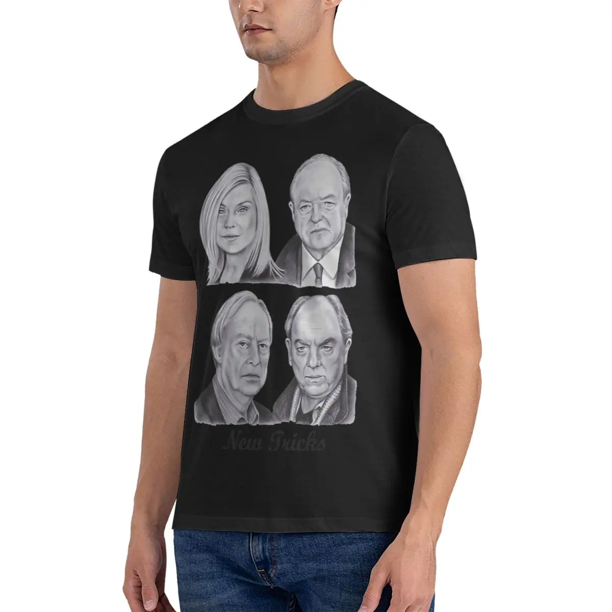 New Tricks - The Original Cast T-Shirt Men House Of Cards Crazy Cotton Tees Round Neck Short Sleeve T Shirts