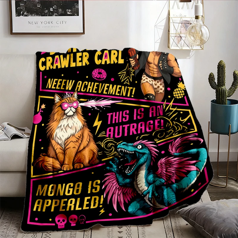 Dungeon Crawler Carl New Achievement  Flannel Blanket, DCC Fan Flannel Throw, Funny LitRPG Dad Cozy