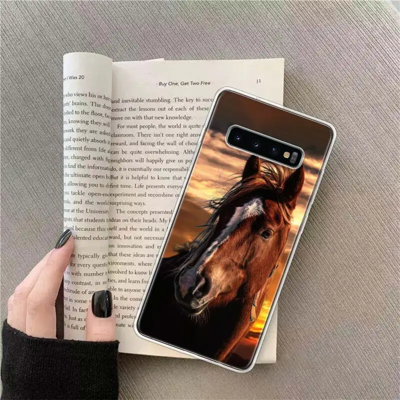 Horse Galloping Horse Phone Case For Samsung S24 S23 S22 Ultra Fundas S21 Plus Galaxy S20 FE S10 Lite S10E S9 S8 S7 S6 Edge Cove