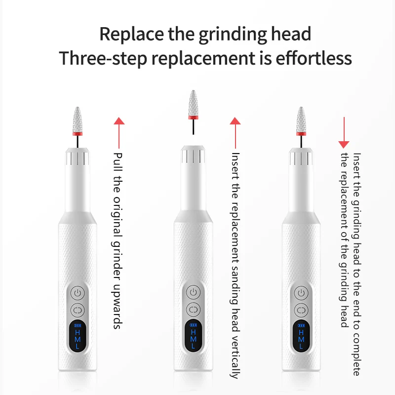 مثقاب أظافر كهربائي، مبرد أظافر لاسلكي، مجموعة مانيكير وباديكير لأظافر جل الأكريليك، مطحنة أظافر احترافية للاستخدام المنزلي في الصالونات #4