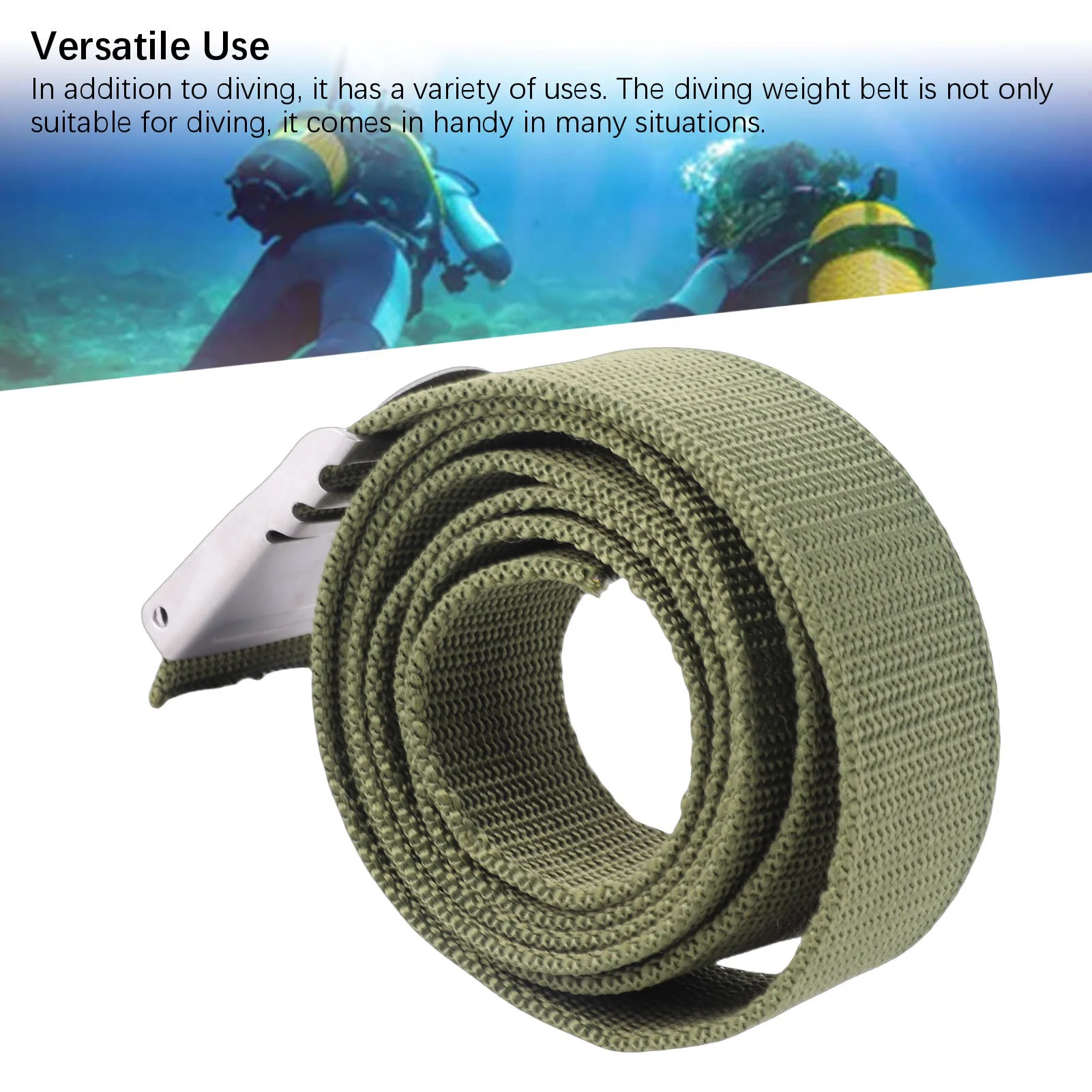 Diving Weight Belt 73.6in Thickened Nylon Weight Belt with Stainless Steel Buckle for Diving Accessory Diving Weight Belt view 5
