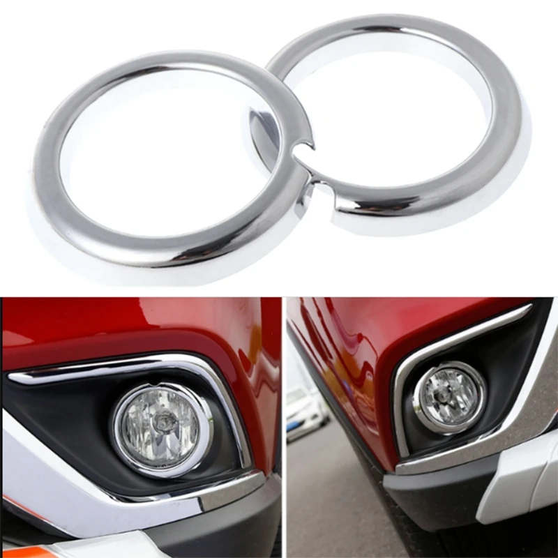 ABS 크롬 전면 및 후면 안개등 커버 트림 장식 프레임, 미쓰비시 아웃랜더 2016-2020