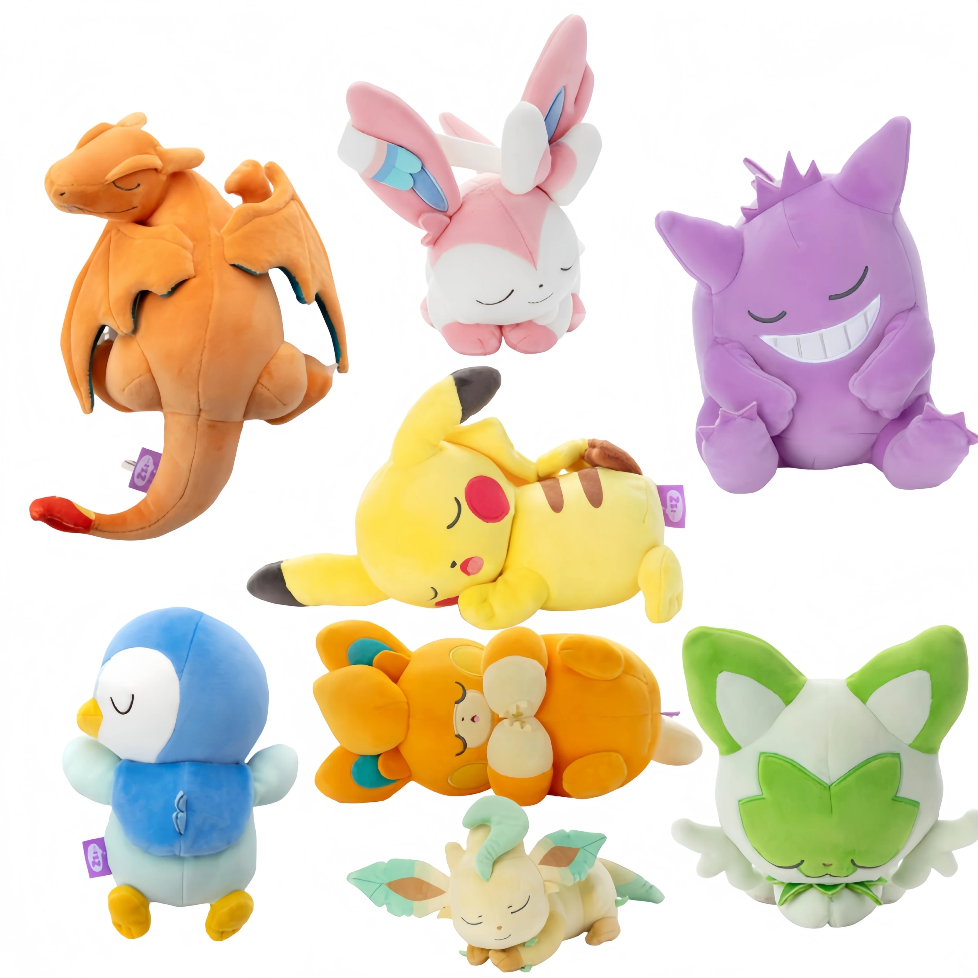 

Pokemon Plush Toy Sleeping Piplup Sylveon Eevee Pichu Leafeon Stuffed Animal Soft Sprigatito Charizard Plushies Stuffed Dolls