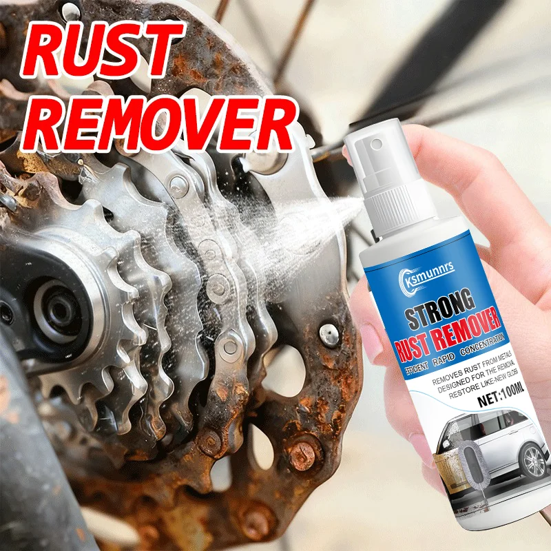 100ml Heavy Duty Fast Rust Remover Spray - for Car Metal Tools, Quickly Dissolves Rust