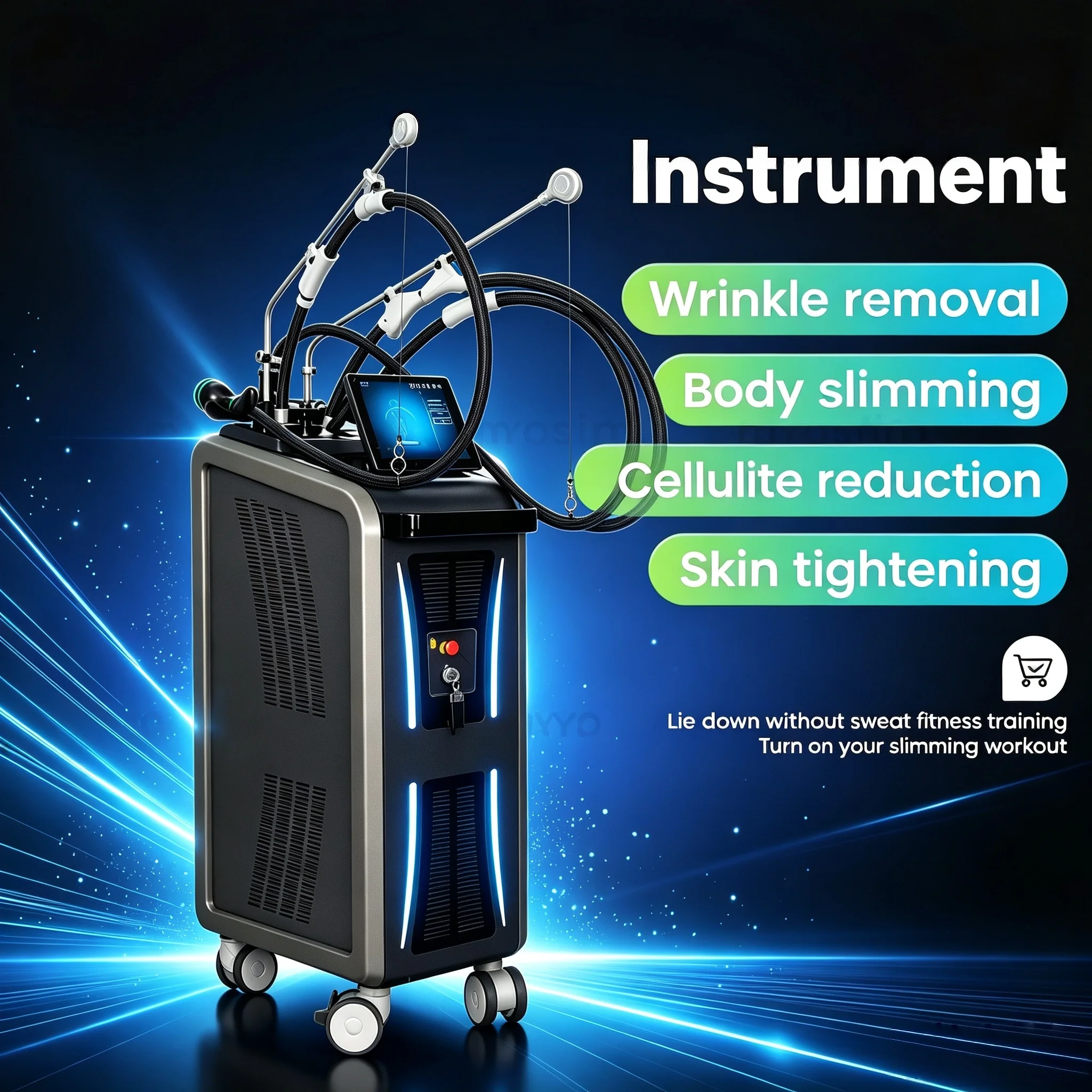 NonInvasive 3-In-1 Ice Microwave Body Shaping Machine Fat Reduction Skin Tightening & Double Chin Removal Beauty Salon Equipment
