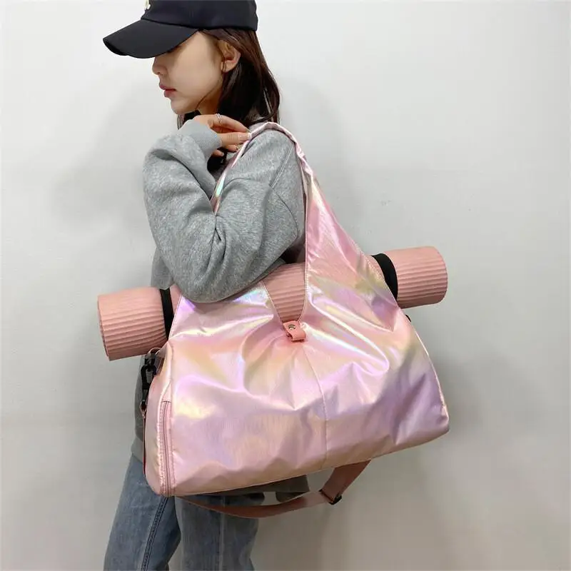 

A Stylish Pearl Fabric Handbag, Large Capacity, Multifunctional, Waterproof, Crossbody Bag, Foldable, Portable, Storage Bag