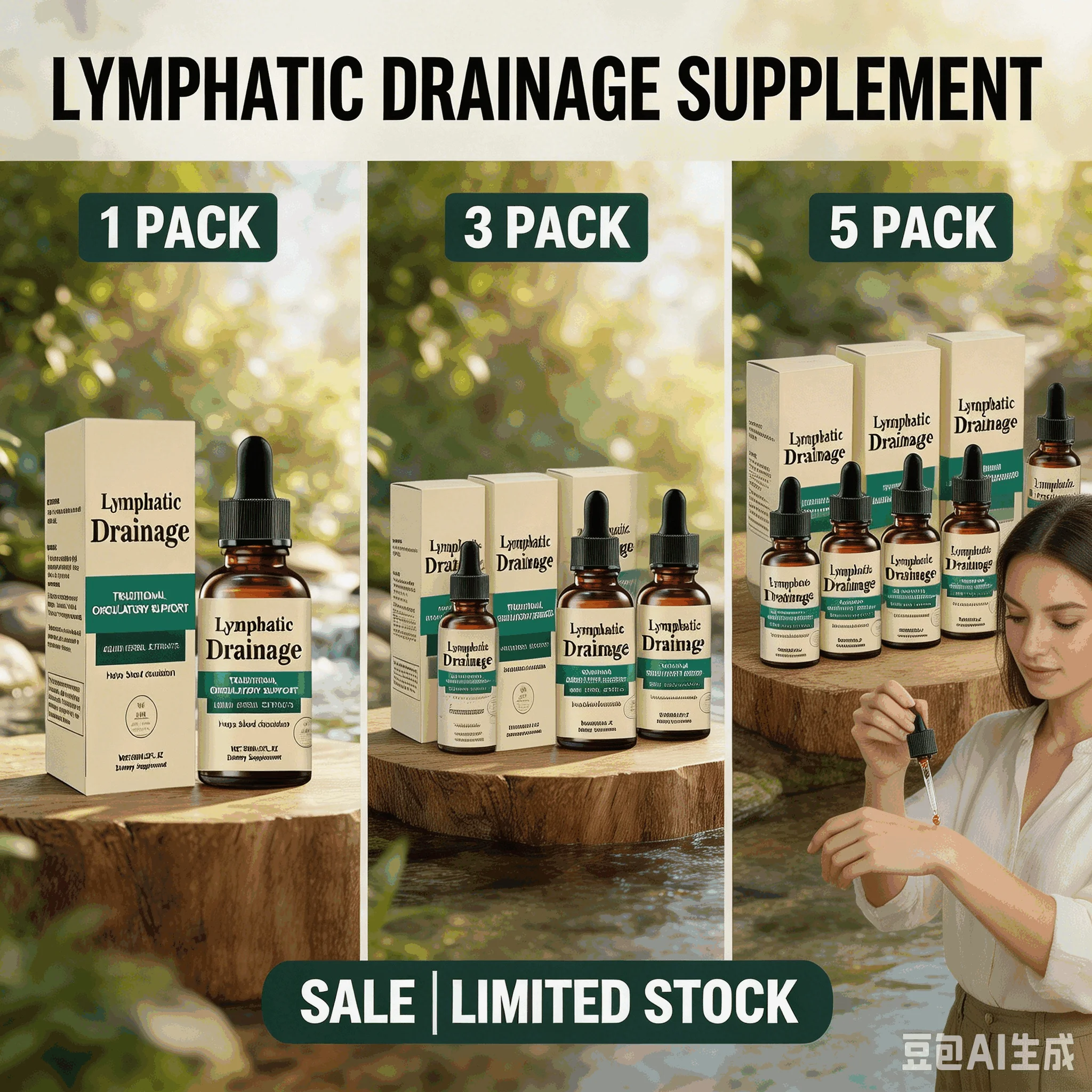 Lymph Care Drops Natural Herbal Formula Boost Lymphatic Flow Detoxify Body Gentle Daily Oral Care Unisex