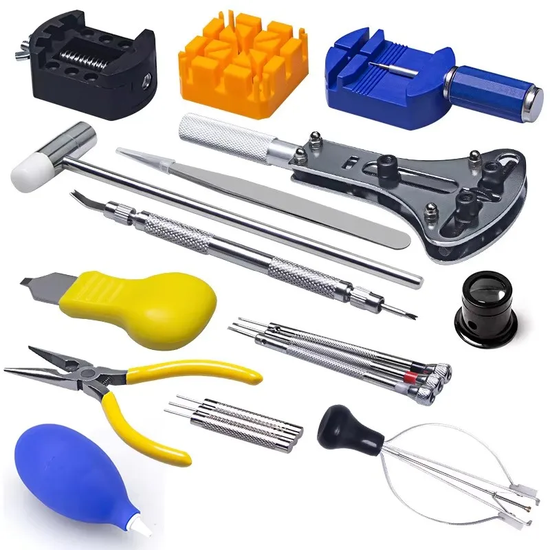 Aluminum Alloy Set Watch Repair Tool Kits Watch Link Pin Remover Case Opener Spring Bar Remover Movement Lid Opener Pry Kits