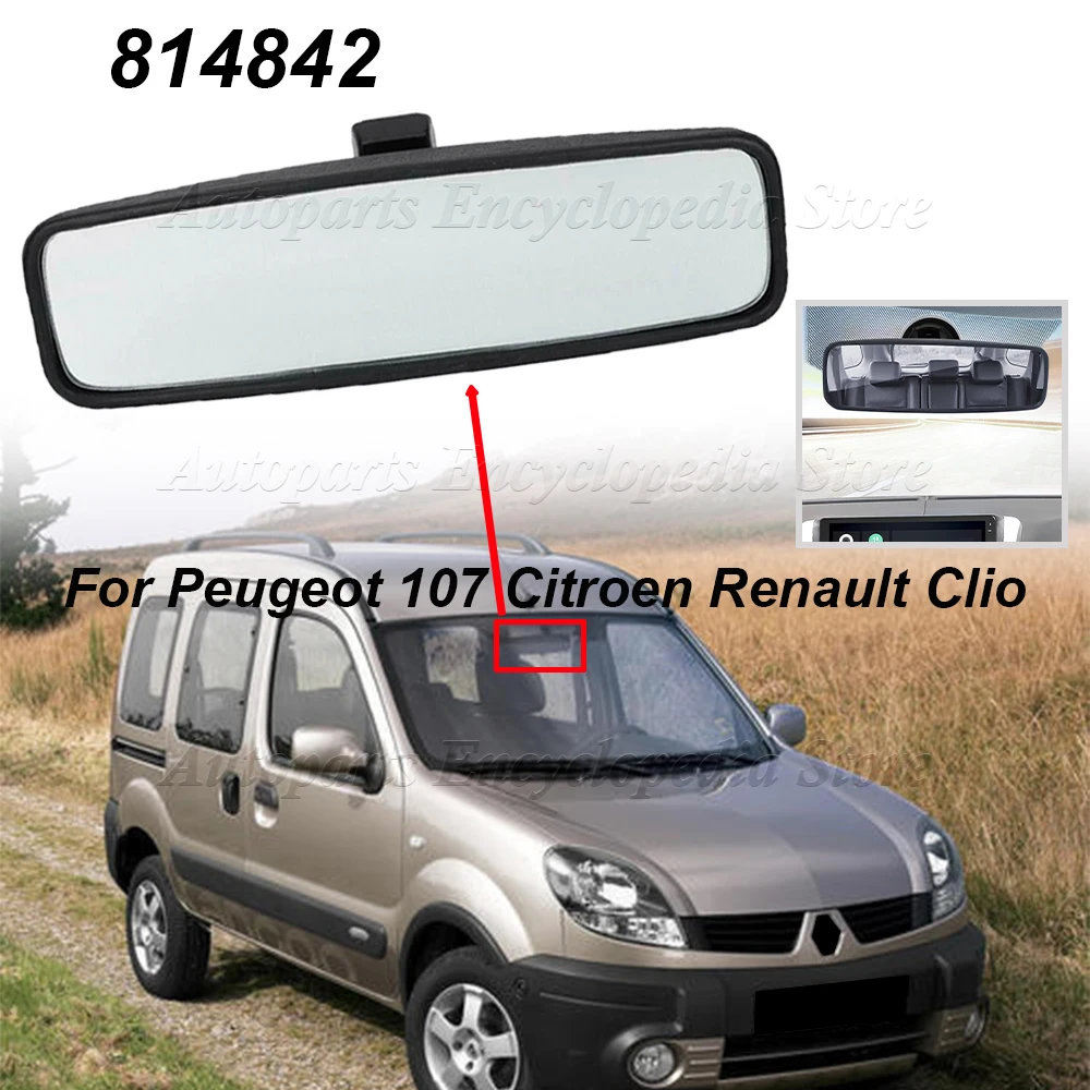 814842 Car Interior Rearview Mirror Fit For Peugeot 107 Citroen C1 Renault Master New Auto Interior Accessories