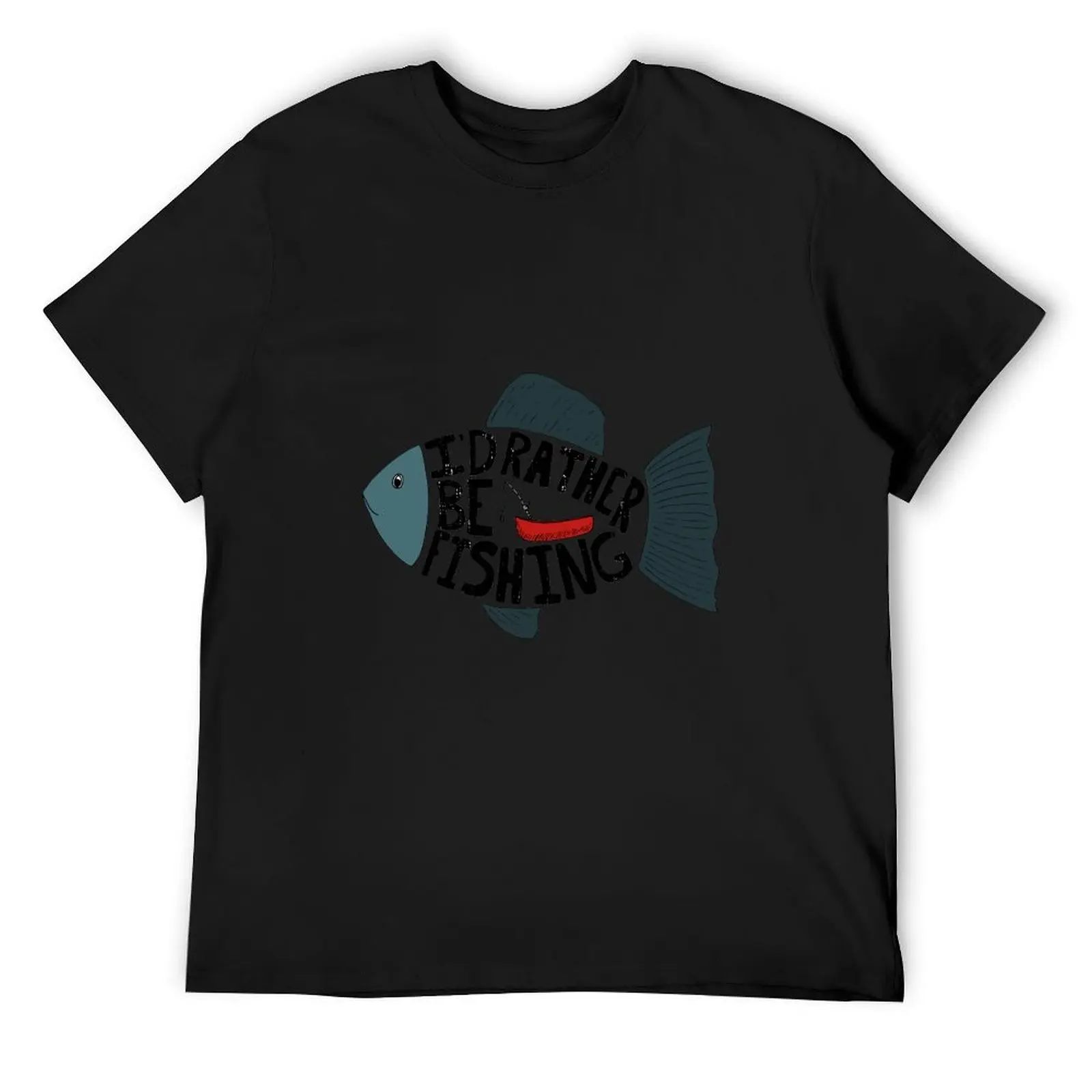 

I'd Rather be Fishing T-Shirt Personalized t-shirt animal prinfor boys Clothing oversized graphic tee mens vintage t shirts