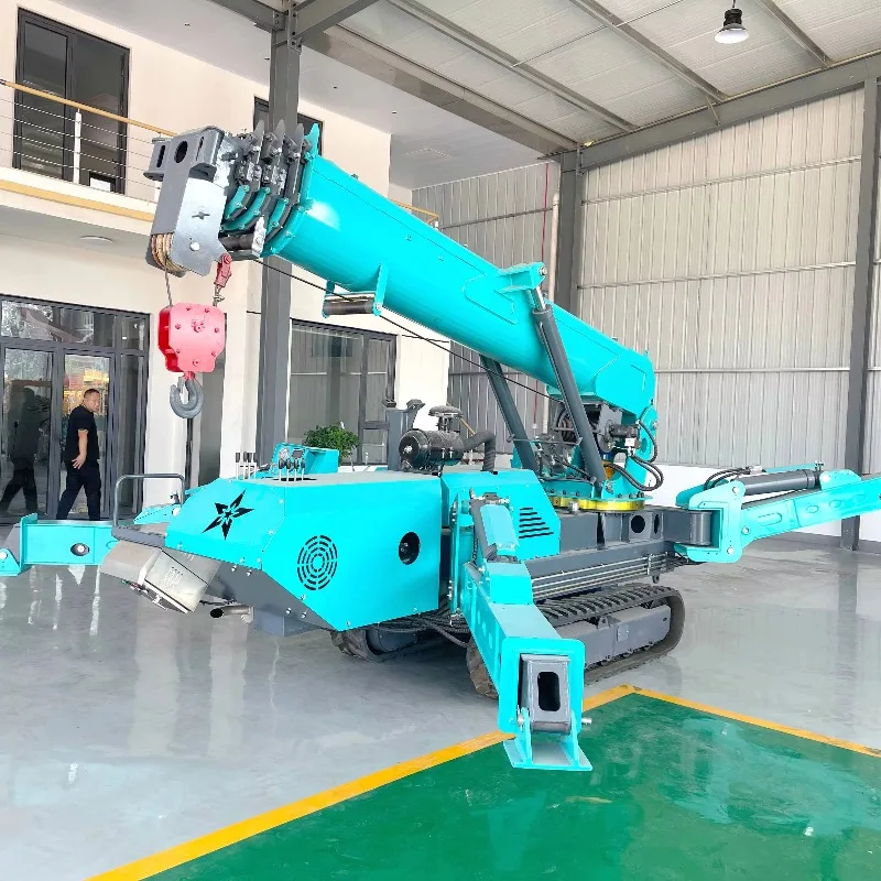 Compact Spider Crane Electric Hydraulic Mini Lifting Machine Remote Control Construction Equipment