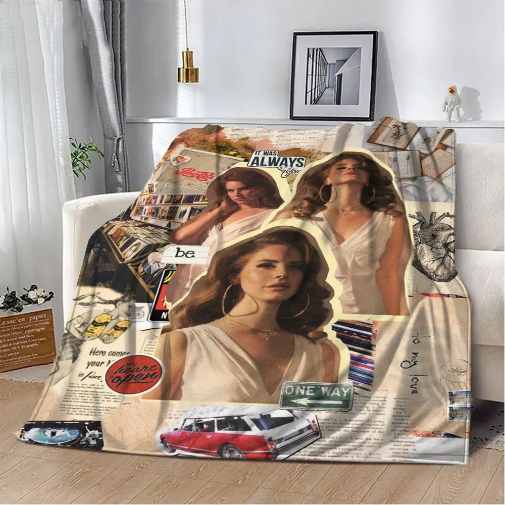 Cute Throw Blanket for Sofa Luxury Bedding L-Lana Del Rey Nap Blanket King Size Fluffy Soft Blankets Characters & Throws Bed Fur