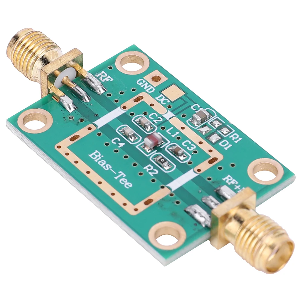 10MHz-6GHz RF DC Bias Blocker Coaxial Feed RF DC Isolator LNA Bias Tee Module Low Noise Amplifier for Ham Radio RTL SDR