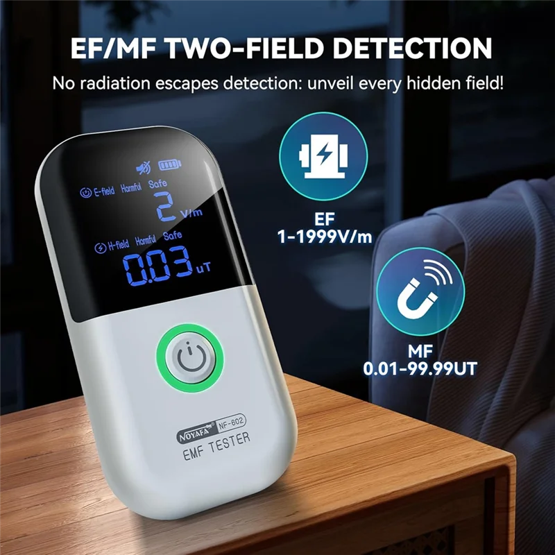 24-Hour Delivery NOYAFA NF-602 Handheld Radiation Detector Geiger Counter EMF Meter Electromagnetic Radiation Tester Magnetic Ra