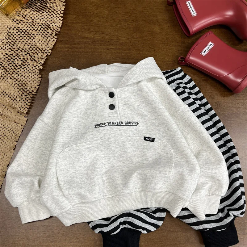 

Boys Sweatshirt Autumn Clothes Children's Hooded Autumn Pullover 2025 New Baby Boys Autumn Casual Top