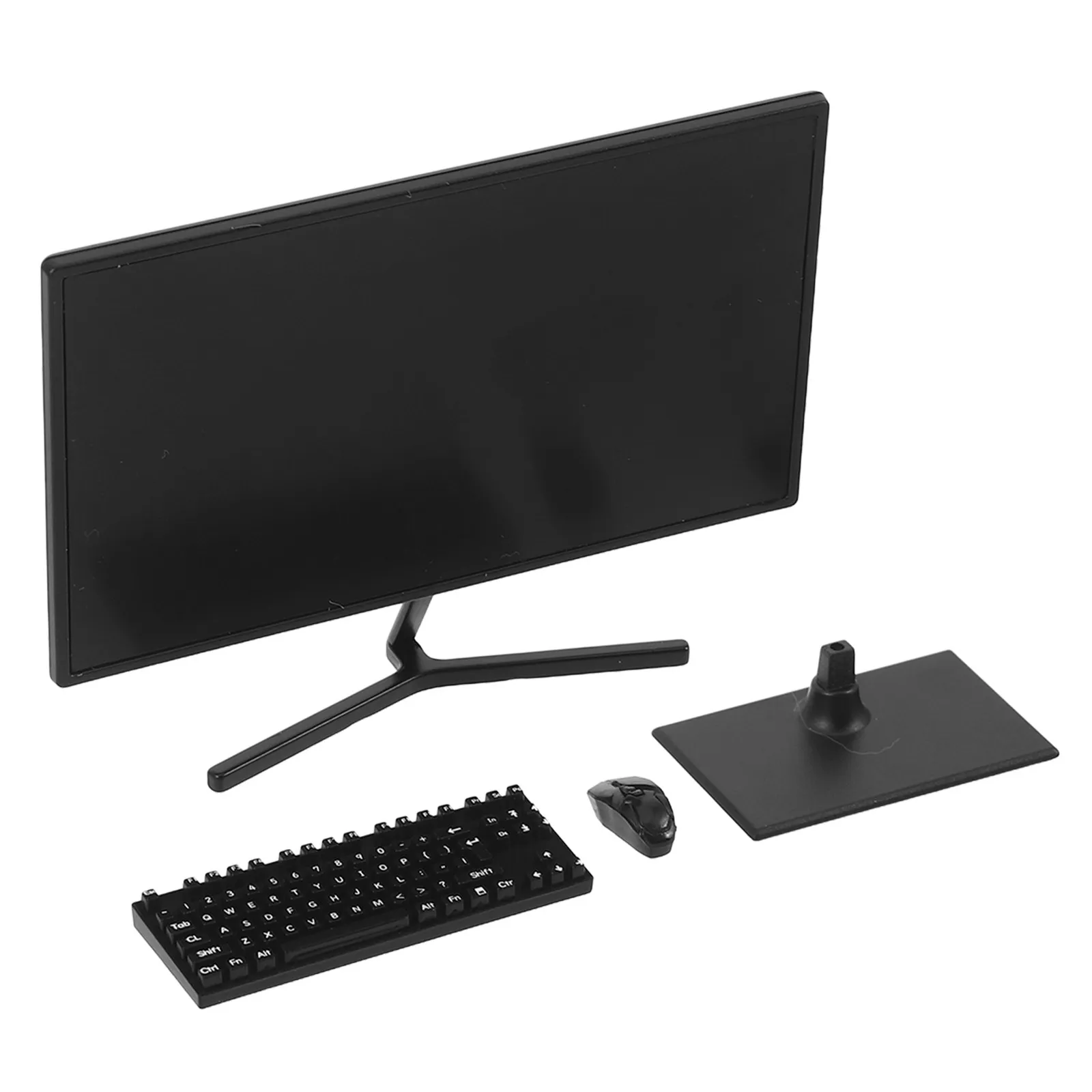 

1Set Miniature Computer Set Simulated Desktop Pc Keyboard Mouse Office Scene Dollhouse Accessories Mini Furniture Decoration