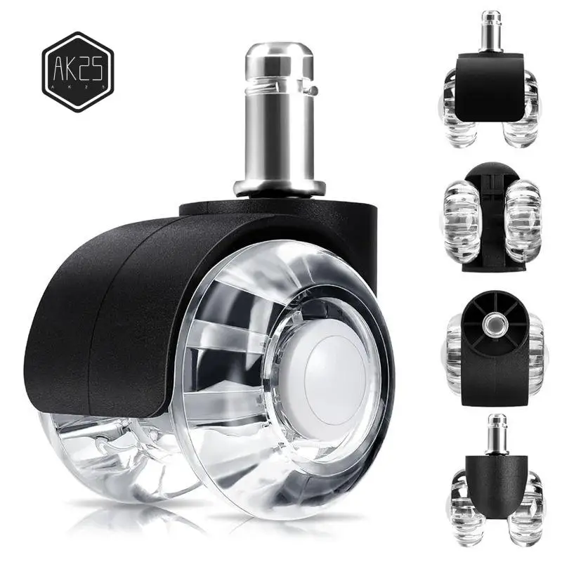 

AK25-Набор колес для офисного стула из 5 шт., колеса для офисных стульев, вращение на 360 градусов без царапин, колеса для настольного стула для ковра