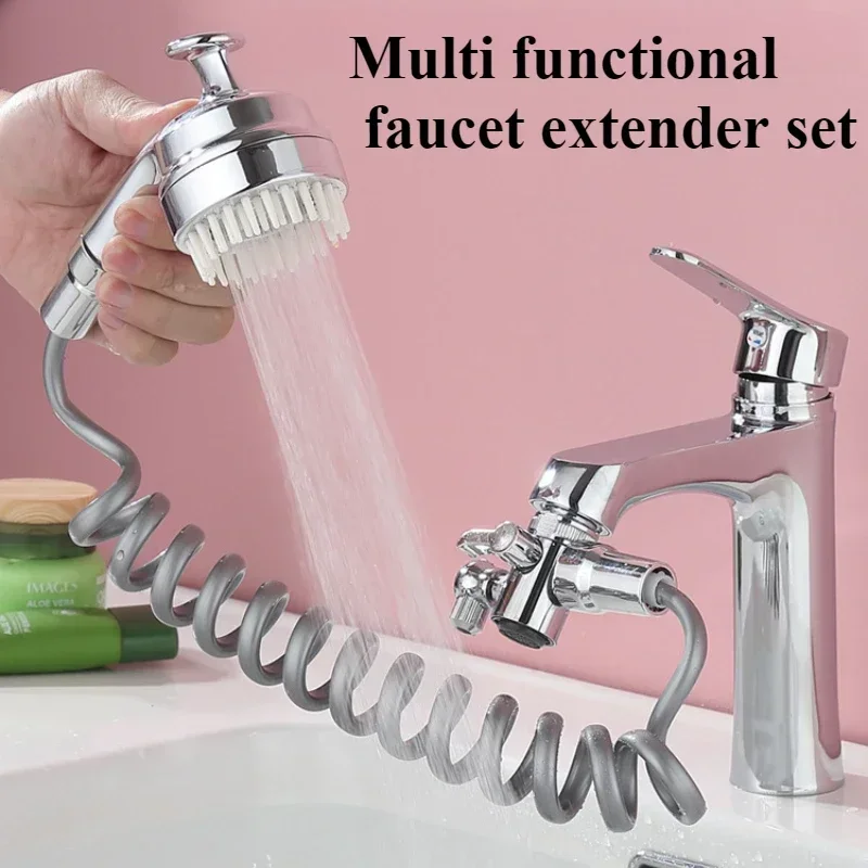 Bathroom faucet accessories, honeycomb filter, external shower for basin, practical hair washing and grooming set