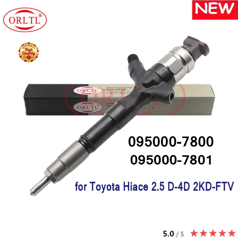 Genuine Fuel Injector 095000-7800 095000-7801 0950007800 0950007801 For Toyota Hiace 2.5 D-4D 2KD-FTV