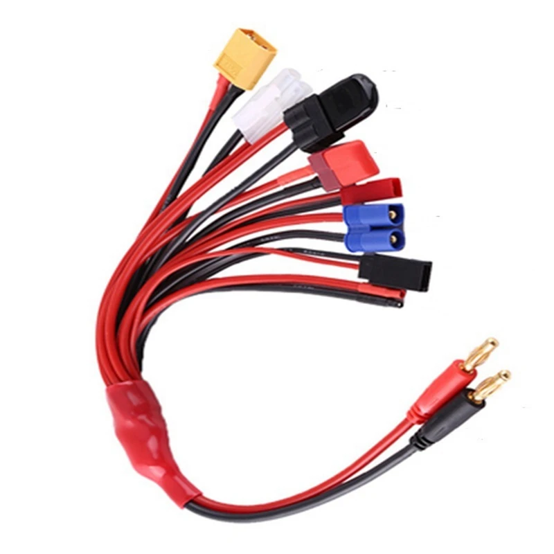 1 PCS Model Airplane Car Model Lithium Battery Multifunction One Tow Eight Charging Cable Red & Black Charger Conversion Cable