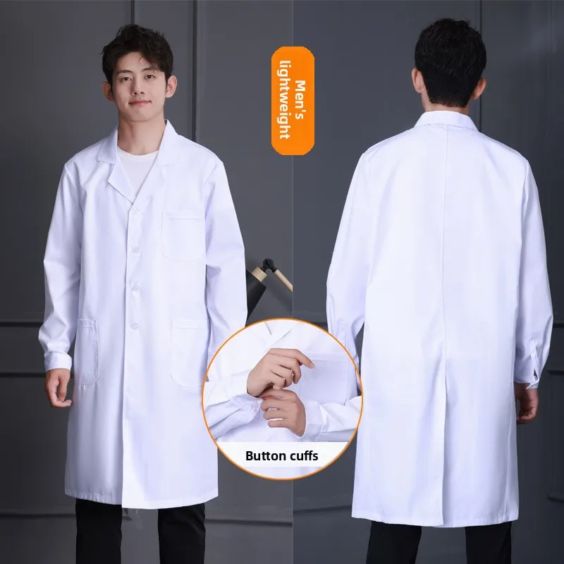 Arzt-Labormantel, langärmelig, robust, zahnärztliche Uniform, Klinik, medizinische Baumwollkleidung