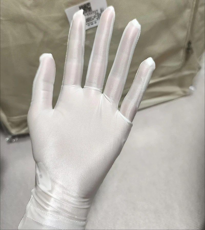 Solide Ultradünne Kurze Hochelastische Ölglanz-Handschuhe für Männer und Frauen Transparente Sexy Cosplay Bühnenauftritt Sonnenschutz Fahrhandschuhe – Detail 7