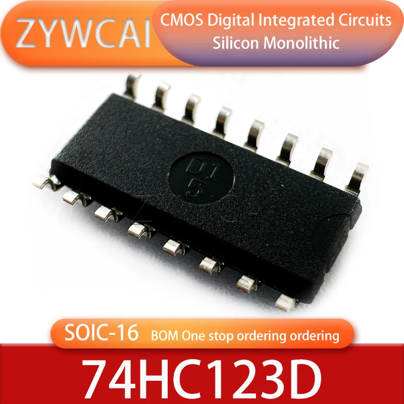 74HC123D 10PCS SOP16 2V-6V monostable multivibrator CMOS Digital Integrated Circuits Silicon Monolithic